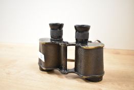 A pair of Ross of London Prismatic No2 MkII Magnification 6 binoculars bearing military crowsfoot