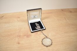 A Maria Theresa 1780 silver Thaler in pendant mount with HM silver chain measuring 30'