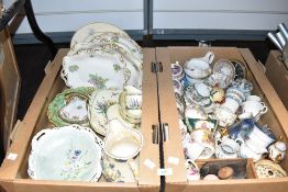 A large selection of assorted ceramics in two cartons including a large Mason's Regency jug,