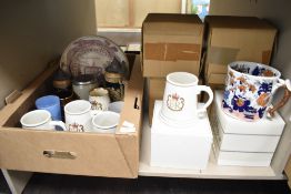 A group of various ceramics, to include 3 Royal Silver Jubilee tankards, a large Wade mug, 3