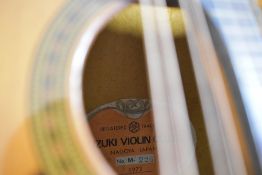 A Suzuki model 226 bowl back mandolin, dated 1973, in vinyl carry case
