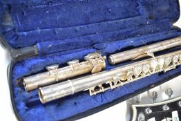 An Amati Kraslice AFL-211 silvered flute in original case