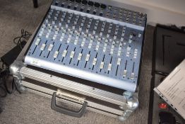 An Alesis multi mix 16 USB mixer and fitted Thoman case