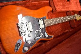 As new Big Apple Fender Stratocaster with twin humbucking Seymour Duncan Pearly Gates pickups, all