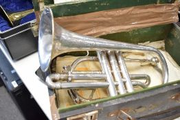 A vintage Besson & Co, class A cornet, serial number 78359, in lined case (af)