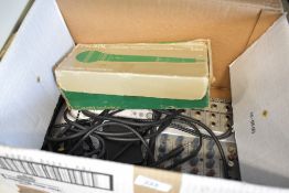 An Audio Technica PR40L microphone , with original box and a Eurorack MX 602A mixer etc