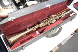 A vintage cased Silver King clarinet, missing mouth piece etc