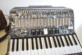 A Stephanelli 96 bass accordion, in excellent condition with fitted case