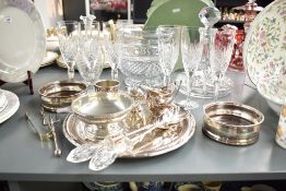 A set of 6 Doulton crystal wine glasses, acid-etch mark to base, h21cm, sold together with a glass