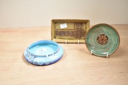 A circular ceramic dish decorated with Yorkshire Rose, impressed mark to base, w11cm, sold