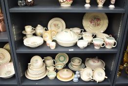 A quantity of Susie Cooper dinner ware, to include a lidded tureen, sauce boat, cups, salt and paper
