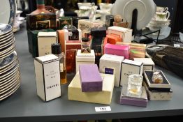 A quantity of perfume, to include Femme Rochas, Chanel No.5 and Tabu spray cologne ect, (33)