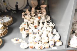 A quantity of crested ware china, to include Borough Arms, Lancaster, Duchy of Lancaster and Villa