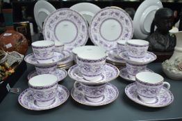 A Dr Christopher Dresser for Foley fine bone china tea service, having gilt egdes and decorated with