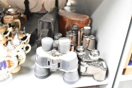 A pair of multi-coated optic binoculars, 10 x 50, h20cm, sold alongside 3 vintage binoculars, (4)