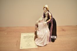 A Royal Doulton bone china limited edition figurine 'Catherine Howard' HN 3449, by Pauline