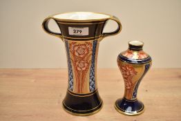 A William Moorcroft for James Macintyre & Co Aurelian ware vase, of flared cylindrical form with two