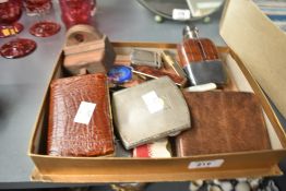 A silver and mother of pearl mounted fruit knife, L8cm, sold together with a pocket compass, hip