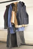 Seven ladies outdoor coats and mid-layers, comprising four quilted gilets, two being corduroy, a