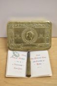 WW1 Princess Mary Christmas 1914 tin for the Sailors & Soldiers Christmas Fund, with the purpose