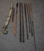 Middle Eastern sword in the style of an Arabian Saif or Persian Shamshir with broad, curved single