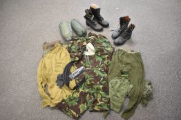 Military camouflage uniforms comprising, one pair tropical combat trousers size 85/96/112 worn,