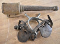 WW1 period Imperial German Stielhandgranate or stick grenade, inert, canister head with heavy