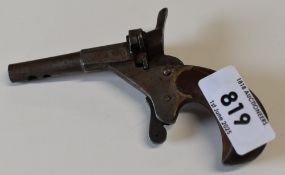 19th Century 6MM miniature starting pistol, probably Belgium made, no maker's marks seen but stamped