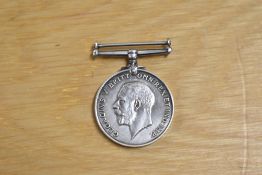 WW1 British War Medal to Canadian forces impressed 446784 PTE. J. HAYTON. 50-CAN.INF. without