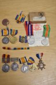 Bailey family collection of medals for WW1 and WW2, comprising British War Medal and Victory pair,