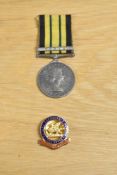 Scarce Officer's Africa General Service Medal with clasp for KENYA, impressed naming to LT. M.K.