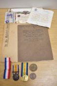 WW1 British War and Victory Medal pair, with original ribbons, impressed to 1429 PTE. W. STODDART.