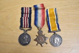WW1 Military Medal group to the Somerset Light Infantry comprising World War One GV MM impressed