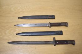 WW2 German K-98 Mauser bayonet, 24.5cm blade, no maker's name seen, numbered 255469, part-wooden