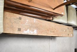 A vintage form bench of traditional design, width approx. 153cm