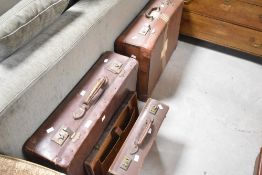 Three vintage travel cases