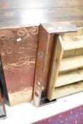 A copper fire fender and panel