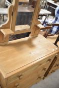 A traditional natural pine dressing table, width approx. 81cm