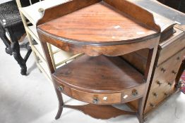 A 19th Century mahogany corner washstand