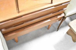 A vintage teak G plan bedroom chest of three drawers, on legs, width approx. 82cm