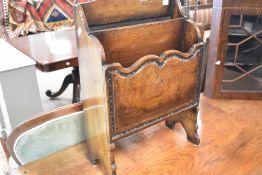 A Titchmarsh and Goodwin magazine rack, width approx. 40cm
