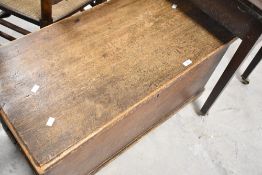 A Victorian stained frame blanket box, dimensions approx. 93 x 46 x 45cm