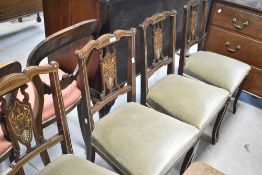A set of four Victorian salon chairs