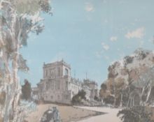 After Charles Mozley (British 1915-1991) two coloured prints 'Chateau Ducru-Beaucaillou' and '