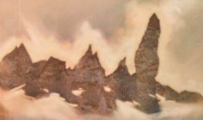 Peter Barton (British 1921-2010) oil on paper 'Storr Rocks, Skye' signed and dated 93 recto,