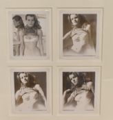 Follower of Helmut Newton (German 1920-2004) a quadriptych of photographic portrait prints,