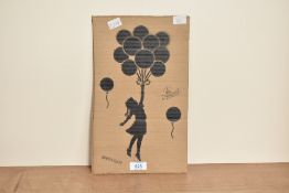 In the style of Banksy (British, b1974) limited edition graffiti stencil on cardboard, 'Dismaland
