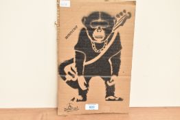 In the style of Banksy (British, b1974) limited edition graffiti stencil on cardboard, 'Dismaland