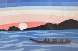 After Roy Henry Vickers (Canadian b.1946) colour poster print 'The Homecoming' for the Qatuwas
