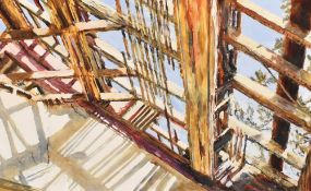 Local interest* Hilary Carr (British, local contemporary) oil on board 'Elell Crag XXII' a view